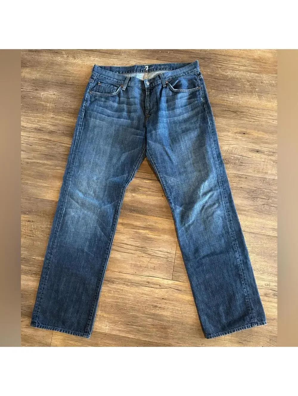 7 for All Mankind Austyn Men's Dark Wash Denim Jeans Sz 36 X 32 EUC